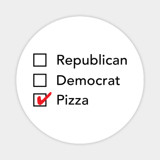 Republican Democrat Pizza Magnet